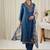 Ethnic Motifs Embroidered V-Neck Thread Work Kurta With Trousers & Dupatta