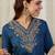 Ethnic Motifs Embroidered V-Neck Thread Work Kurta With Trousers & Dupatta