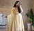 white color sequin embroidery silk blend gown set