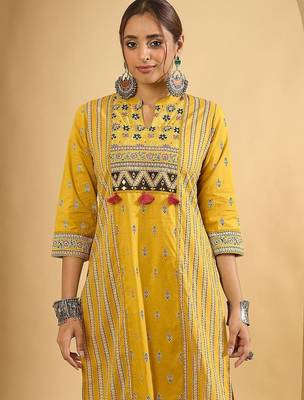 Women Ethnic Motifs Printed Regular Pure Cotton Kurta with Trousers & With Dupatta 5