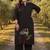 Plus Size Black Embroidered A-Line Kurta Palazzos Set