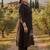 Plus Size Black Embroidered A-Line Kurta Palazzos Set