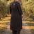 Plus Size Black Embroidered A-Line Kurta Palazzos Set