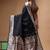 Black katan silk saree with silver zari banarasi border & woven pallu