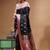 Black katan silk saree with pink & gold banarasi zari border and grand pallu