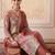 Women Dyed Regular Thread Work Kurta with Trousers & With Dupatta