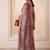 Women Dyed Regular Thread Work Kurta with Trousers & With Dupatta