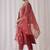 Ethnic Motifs Embroidered Notched Neck Straight Kurta with Trousers & Dupatta