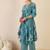 Ethnic Motifs Printed A Line Pleated Pure Cotton Kurta With Trousers & Dupatta