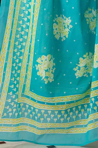 Women Floral Printed Regular Pure Cotton Kurta with Trousers & With Dupatta