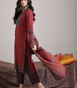 Ethnic Motifs Printed Pure Cotton Kurta with Trouser & With Dupatta