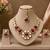 kundan ruby mehendi polish necklace set with earrings and maang tikka for bridal wedding jewelry
