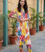 Women Printed Regular Pure Cotton Kurta with Trousers
