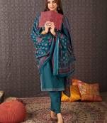 Women Embroidered Regular Thread Work Pure Cotton Kurta with Trousers & Dupatta