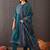 Women Embroidered Regular Thread Work Pure Cotton Kurta with Trousers & Dupatta