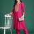 Women Ethnic Motifs Embroidered Pleated Mirror Work Kurta with Trousers