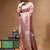 blush pink mashru silk blend saree with silver zari weaving & woven border