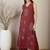 Women Woven Design Embroidered Cotton Kurta with Palazzos