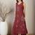 Women Woven Design Embroidered Cotton Kurta with Palazzos