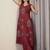 Women Woven Design Embroidered Cotton Kurta with Palazzos