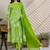 women floral printed cotton a-line kurta with trousers & dupatta