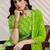 women floral printed cotton a-line kurta with trousers & dupatta