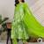 women floral printed cotton a-line kurta with trousers & dupatta