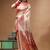 Beige katan silk saree with red & golden zari woven motifs border