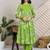 women floral printed cotton a-line kurta with trousers & dupatta