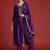 Floral Embroidered Sequinned Kurta With Trousers & Dupatta