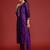 Floral Embroidered Sequinned Kurta With Trousers & Dupatta