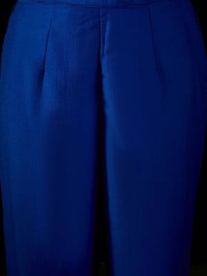 V Neck Floral Yoke Design Zardozi Straight Kurta with Trouser & Dupatta 4