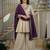 Cream sequin Embroidery And Bits Hand Work Silk Blend Salwar Suit