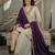 Cream sequin Embroidery And Bits Hand Work Silk Blend Salwar Suit