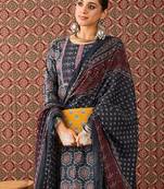 Women Floral Printed Regular Pure Cotton Kurta with Trousers & Dupatta Kurta Sets