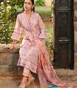 V Neck Floral Embroidered Panelled A Line Kurta with Trouser & Dupatta