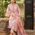 V Neck Floral Embroidered Panelled A Line Kurta with Trouser & Dupatta