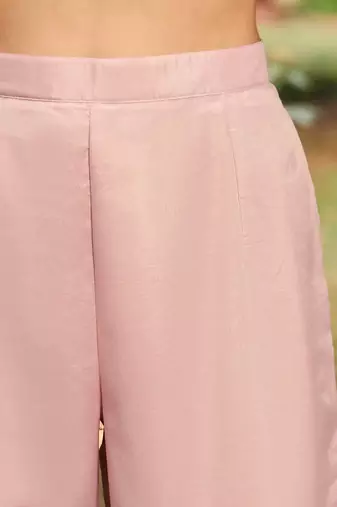 V Neck Floral Embroidered Panelled A Line Kurta with Trouser & Dupatta