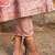 V Neck Floral Embroidered Panelled A Line Kurta with Trouser & Dupatta