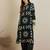 Green Floral Printed Stones & Beads Shirt Collar Straight Kurta with Salwar