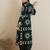 Green Floral Printed Stones & Beads Shirt Collar Straight Kurta with Salwar