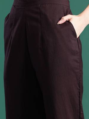 Geometric Printed Pure Cotton Kurta with Trousers & Dupatta 3