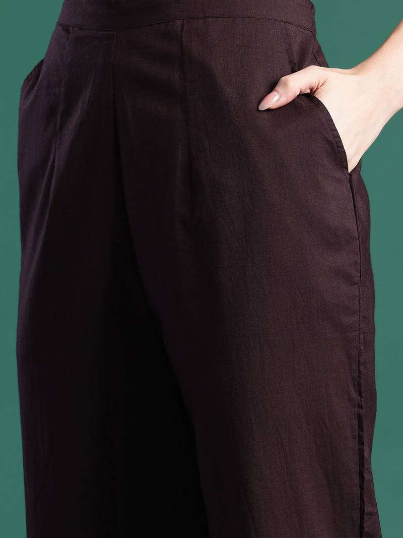 Geometric Printed Pure Cotton Kurta with Trousers & Dupatta