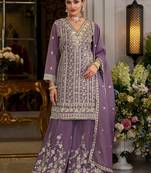 Women Ethnic Motifs Embroidered Kurta with Sharara & Dupatta
