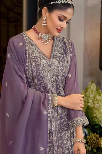 Women Ethnic Motifs Embroidered Kurta with Sharara & Dupatta