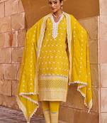 Women Ethnic Motifs Embroidered Pure Cotton Kurta with Trouser & Dupatta