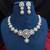 Pearl Cubic Zirconia Bridal Necklace Set, Floral Wedding Jewelry Earrings