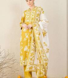 Women Floral Printed Pure Cotton Kurta with Trousers & Dupatta