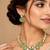 kundan mint green mehendi polish necklace set with earrings and maang tikka for bridal wedding jewelry