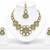 kundan mint green mehendi polish necklace set with earrings and maang tikka for bridal wedding jewelry
